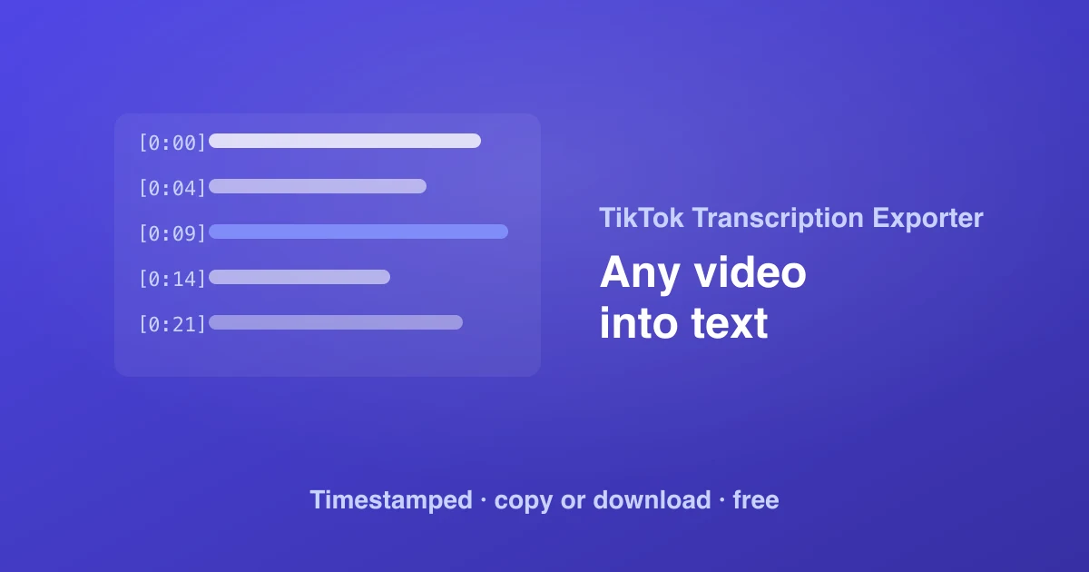 How to Get a TikTok Video’s Transcript (Free, No Login)