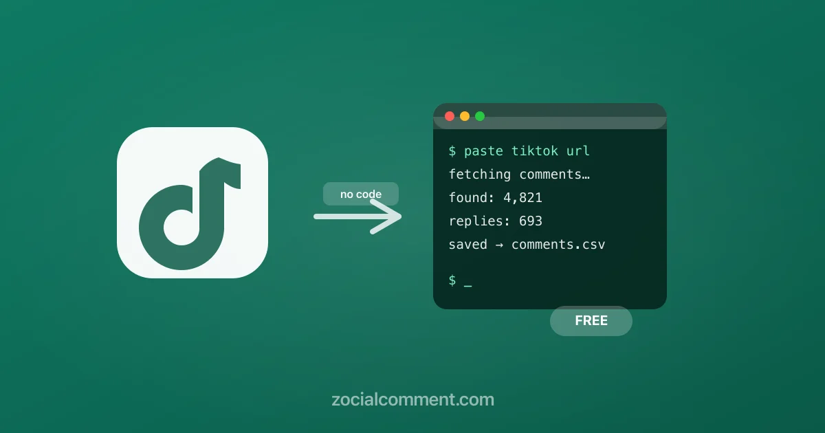How to Scrape TikTok Comments Without Code (Free, 2026)